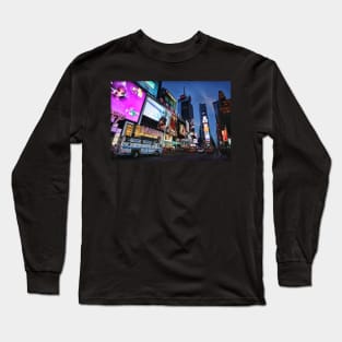 The lights of Times Square at twilight, NYC Long Sleeve T-Shirt